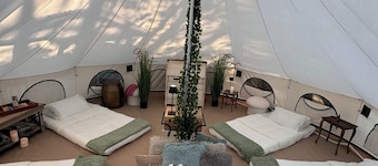 Cozy chic Luxury Bell Tent Getaway near Kentucky Lake - sleeps up to 5!