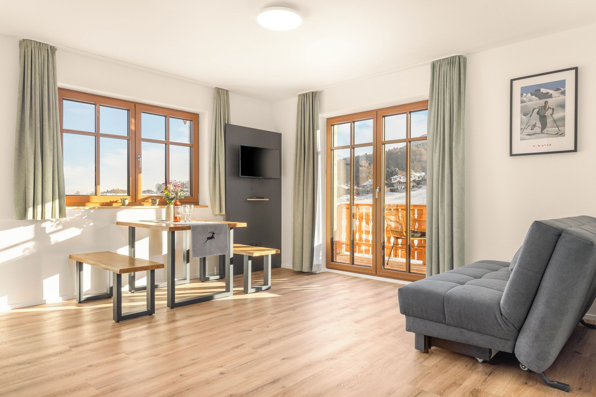 Ferienwohnung Adler 42 qm für 4 Personen-Wohnessküche