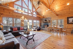 Televisio, takka, DVD-soitin