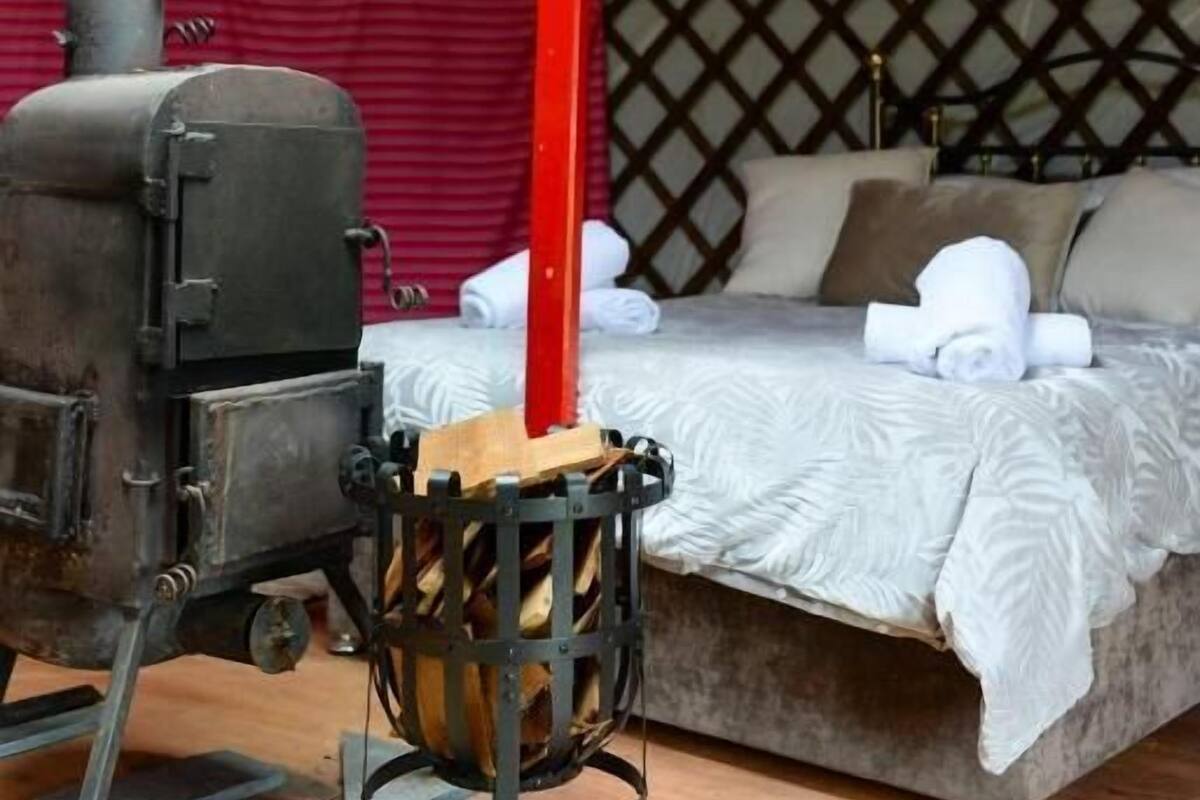 Telt, bakgårdsutsikt