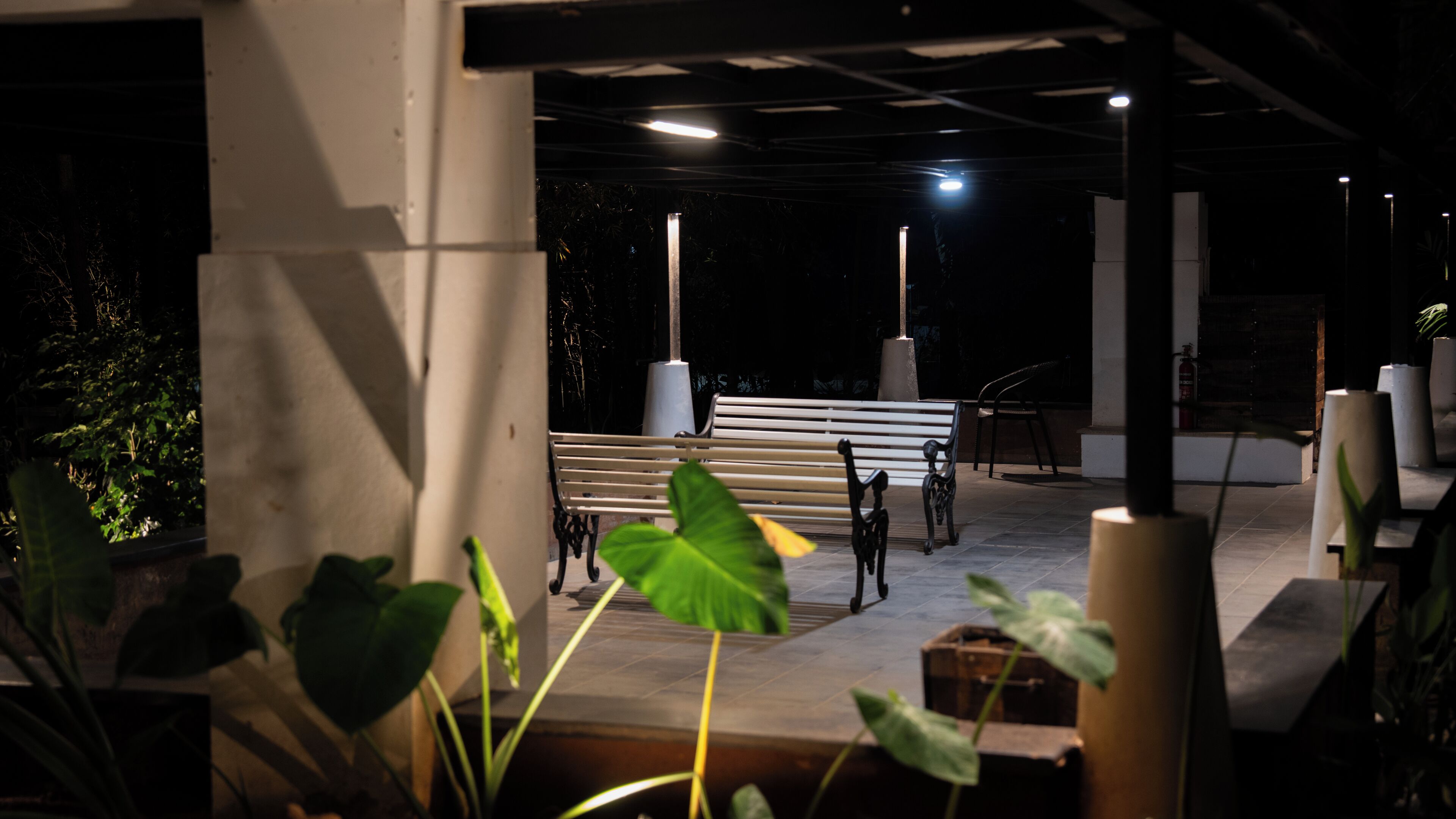 Executive cottage, uitzicht op zwembad | Terras