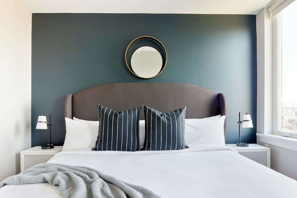 1 غرفة نوم ومكتب ومكواة/لوح كي وواي فاي