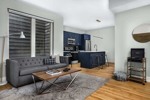 TV, offices - Fishtown Find: Artful One-Bedroom (Philadelphia)