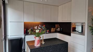 Microondas, horno, parrilla de estufa y lavavajillas