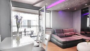 Superior Apartment, Balcony, City View | Living area - Apartments Belgrade (Belgrade)