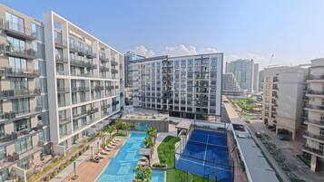 Apartment, 1 King Bed, Pool View | Balcony view
