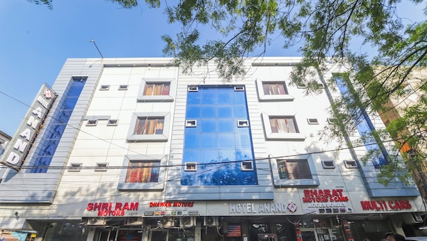 A multi-story building with a hotel named "Hotel Anand" on the ground floor. - Anand Hotel With banquet hall Karol Bagh (New Delhi)