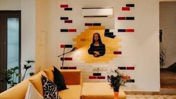 Villa Premium, 2 chambres, balcon, vue piscine | Coin séjour