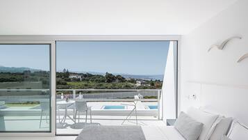 Luksusvilla, privat basseng, sjøutsikt | Sengetøy i egyptisk bomull og sengetøy av topp kvalitet