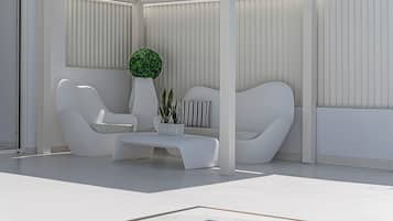 Luksusvilla, privat basseng, sjøutsikt | Terrasse/patio