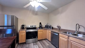 Microwave, oven, stovetop, dishwasher