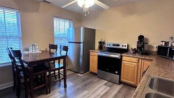 Microwave, oven, stovetop, dishwasher