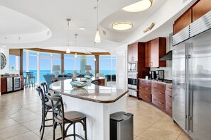 Coffee/tea maker, fridge, microwave, oven - Breathtaking beach views from every room! Spacious, luxurious, hot tub and grill on private balcony! (Orange Beach)