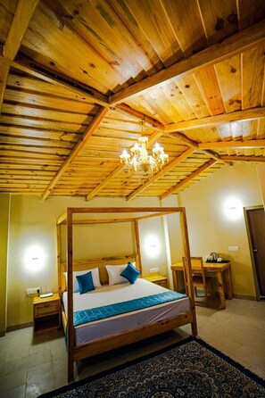 Deluxe Double Room, Mountain View | Desk, iron/ironing board - Aurora Ridge Residence (mukteshwar)