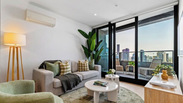 Unclassified image, 1 of 30, button - Modern Docklands Apartment | River Views | Near CBD & Stadium (Docklands)