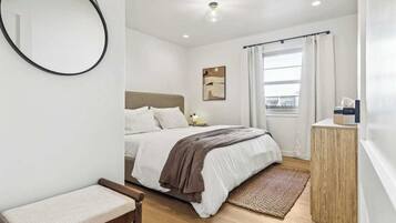 1 bedroom, iron/ironing board, travel crib, WiFi