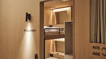 Memory foam beds, in-room safe, individually furnished, blackout drapes
