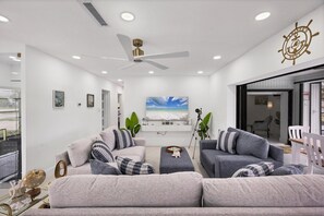 House, 4 Bedrooms | Living area | Smart TV - Port Charlotte 4 Bedroom Pool Vacation Home on Peace River 4 Home (Port Charlotte)