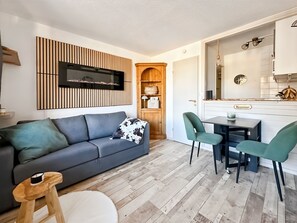 Living area - Renovated studio in the heart of the resort (Valfréjus)