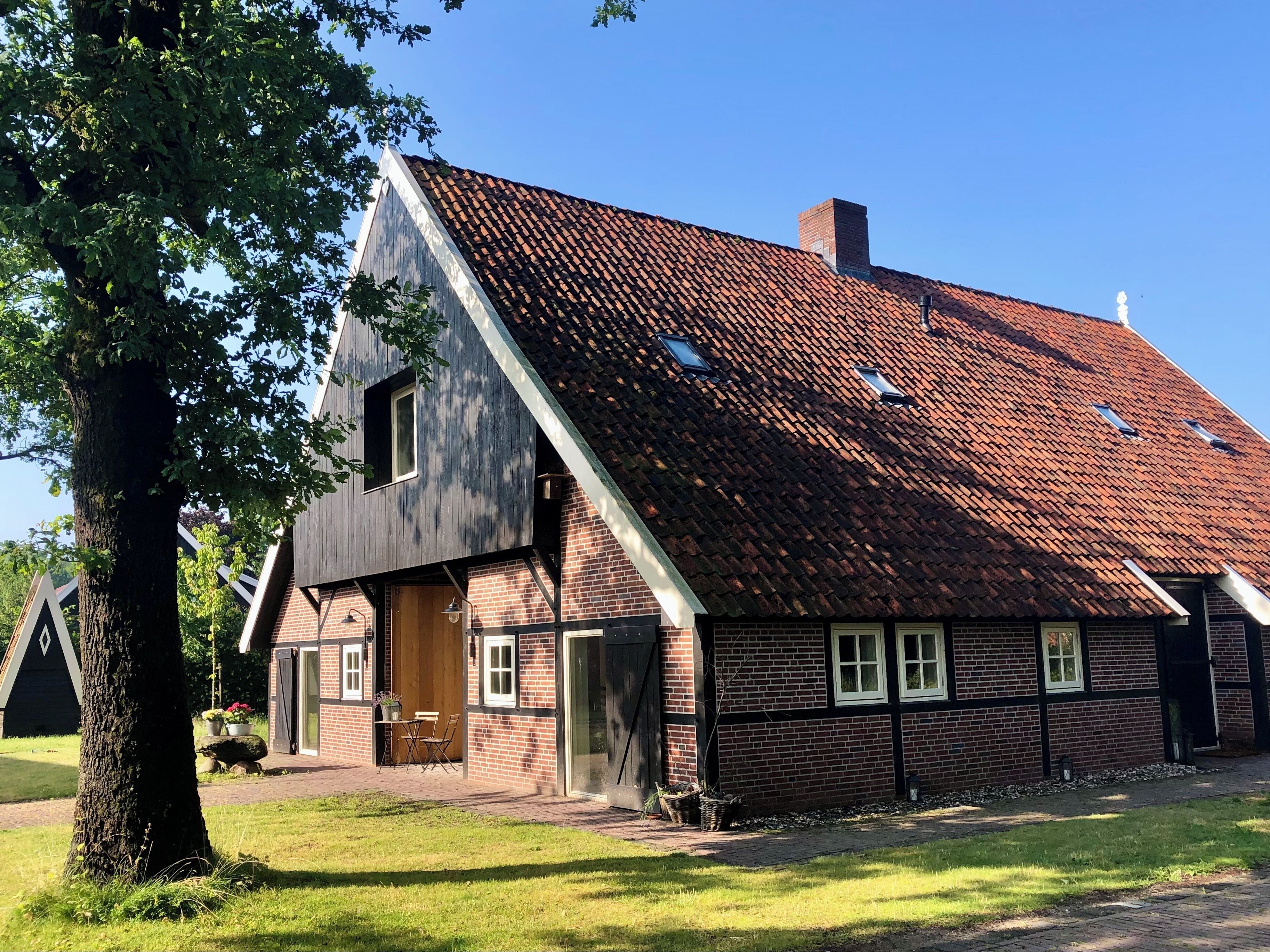 The old barn in which four luxurious lodges are located