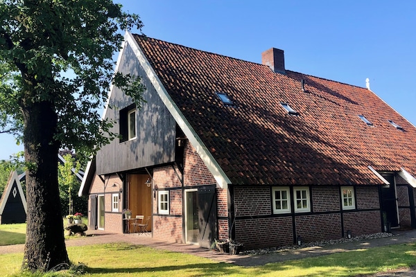 The old barn in which four luxurious lodges are located