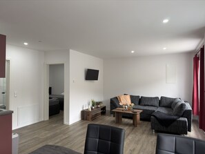 Living room - Lakeview Holiday Home in Guntersberge (Harzgerode)