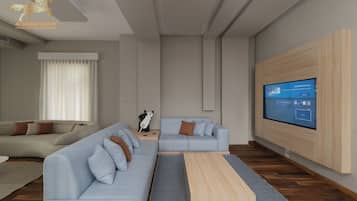 Superior-huvila, 5 makuuhuonetta, näköala uima-altaalle, executive-taso | Oleskelualue