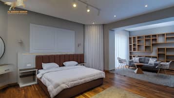 Villa – superior, 5 soverom, bassengutsikt, executive-nivå | Sengetøy i egyptisk bomull og sengetøy av topp kvalitet