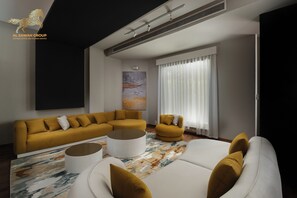 Villa Supérieure, 5 chambres, vue piscine, niveau Exécutif | Coin séjour