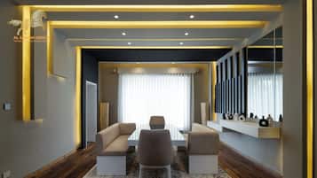 Villa – superior, 5 soverom, bassengutsikt, executive-nivå | Spiseområde