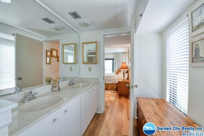 Bathroom - Channelfront Condo with a Pool! Across from the Ocean (Garden City Beach)