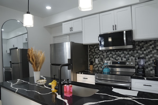 Microwave, oven, stovetop, dishwasher