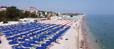 Beach nearby, sun-loungers
