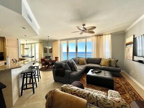 Living area - Luxury ON BEACH Condo with great pool too (Destin)