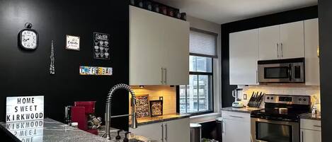 Microwave, oven, stovetop, dishwasher