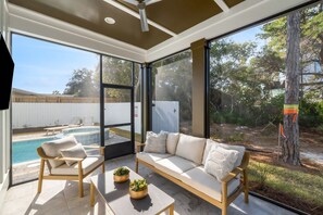 A heated pool - Grateful Getaway | Private Pool/Spa | 6-Seater Golf Cart | Arcade Games (Miramar Beach)