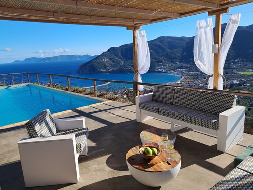 Villa Anemopili with amazing sea view close to town and beaches.Private parking.