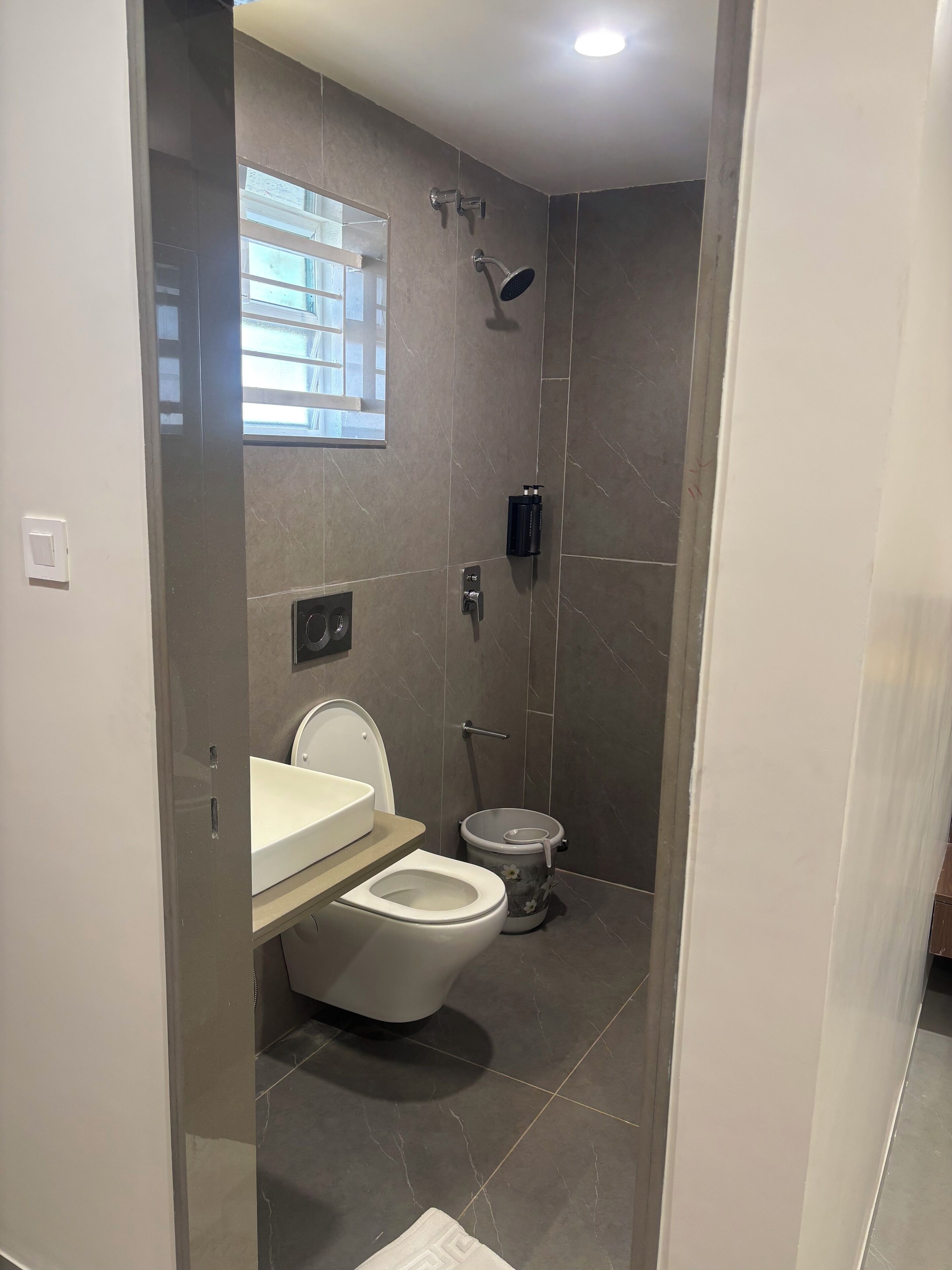 Superior Double Room, Hill View | Bathroom | Shower, hair dryer, towels, soap