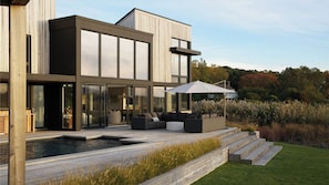 Pool - Waterfront Southampton home with dock, pool, gym, great for groups (Southampton)