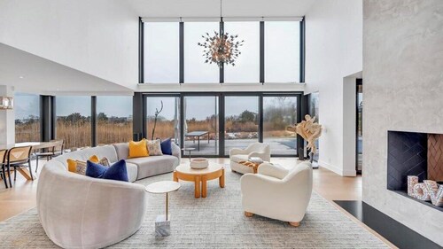 Waterfront Southampton home with dock, pool, gym, great for groups