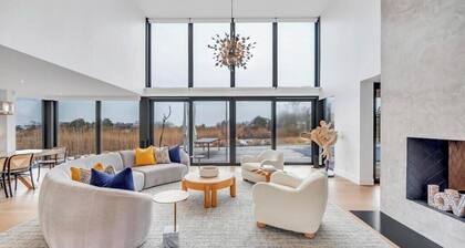 Waterfront Southampton home with dock, pool, gym, great for groups