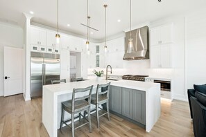 Fridge, microwave, oven, dishwasher - Gather at the Gulf | Easy Beach Access | Private Pool | Golf Cart (Inlet Beach)