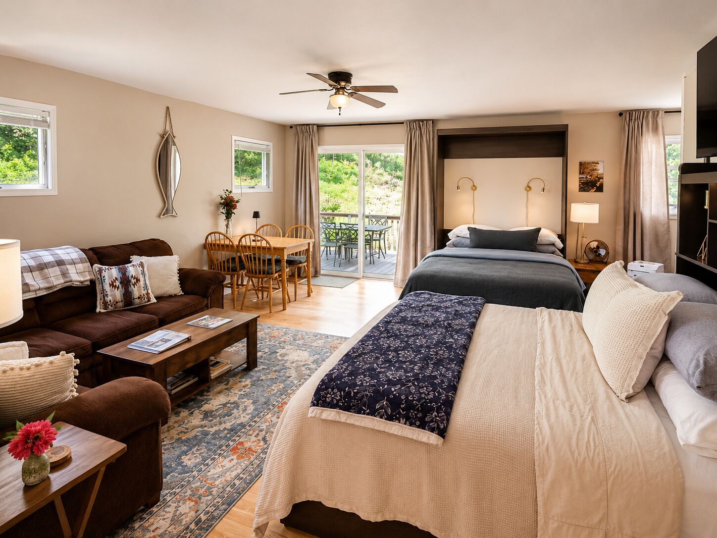 1 bedroom, iron/ironing board, travel crib, WiFi (free)