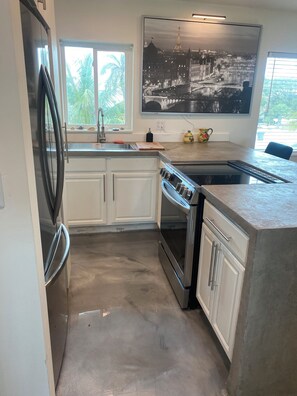 Private kitchen - Beautifully appointed one bedroom, Plus apartment directly on the Atlantic Ocean (Fort Pierce)