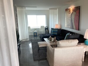 Living area - Beautifully appointed one bedroom, Plus apartment directly on the Atlantic Ocean (Fort Pierce)