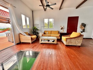 Bungalow Mewah, balkon, pemandangan laut | Area keluarga