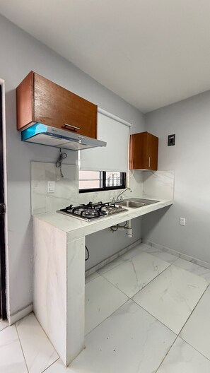 Basic-Apartment, 2 Schlafzimmer, barrierearm, Terrasse | Eigene Küche