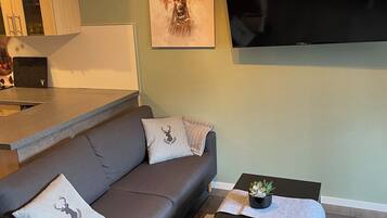 Smart TV, music library, stereo