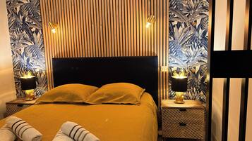 2 quartos, ferros/tábuas de passar roupa, acesso à internet