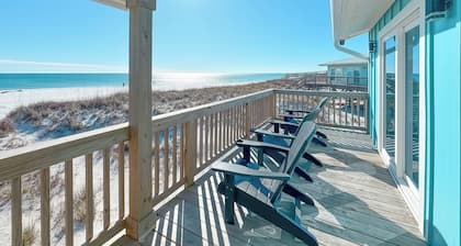 NEW! Beachfront 6BR Home With Panoramic Gulf Views, Game Room, Sleeps 26